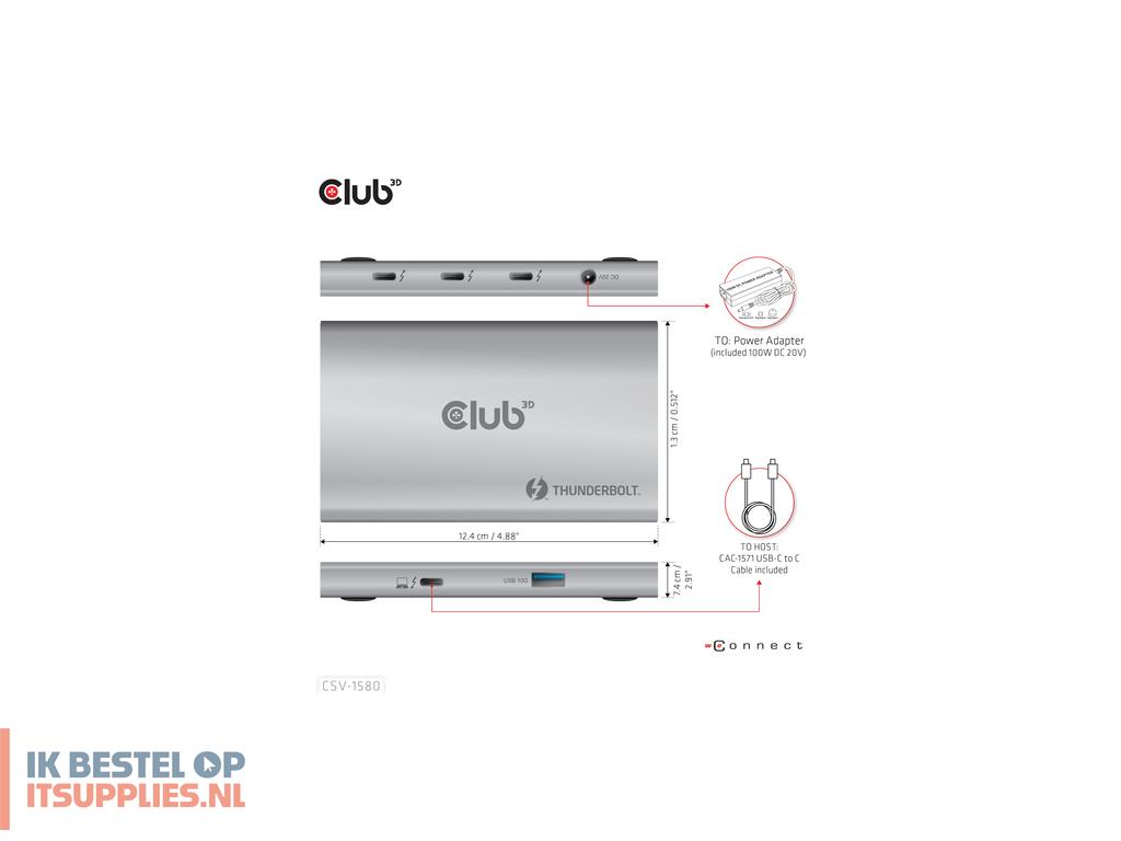 5451017-club3d_csv-1580_laptop_dock_poortreplicator_docking_thunderbolt_4_zilver