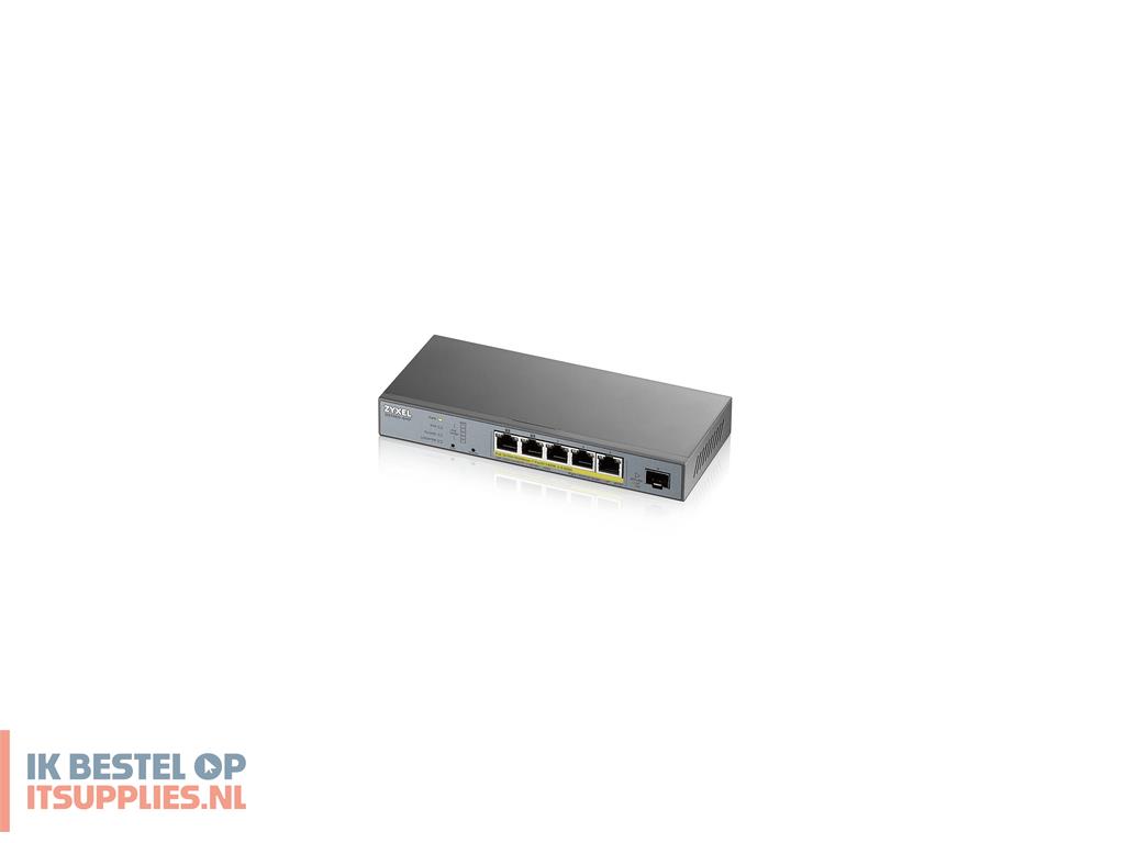 4513231-zyxel_gs1350-6hp-eu0101f_netwerk-switch_managed_l2_gigabit_ethernet_101001000_power_over_ethernet_poe_grijs