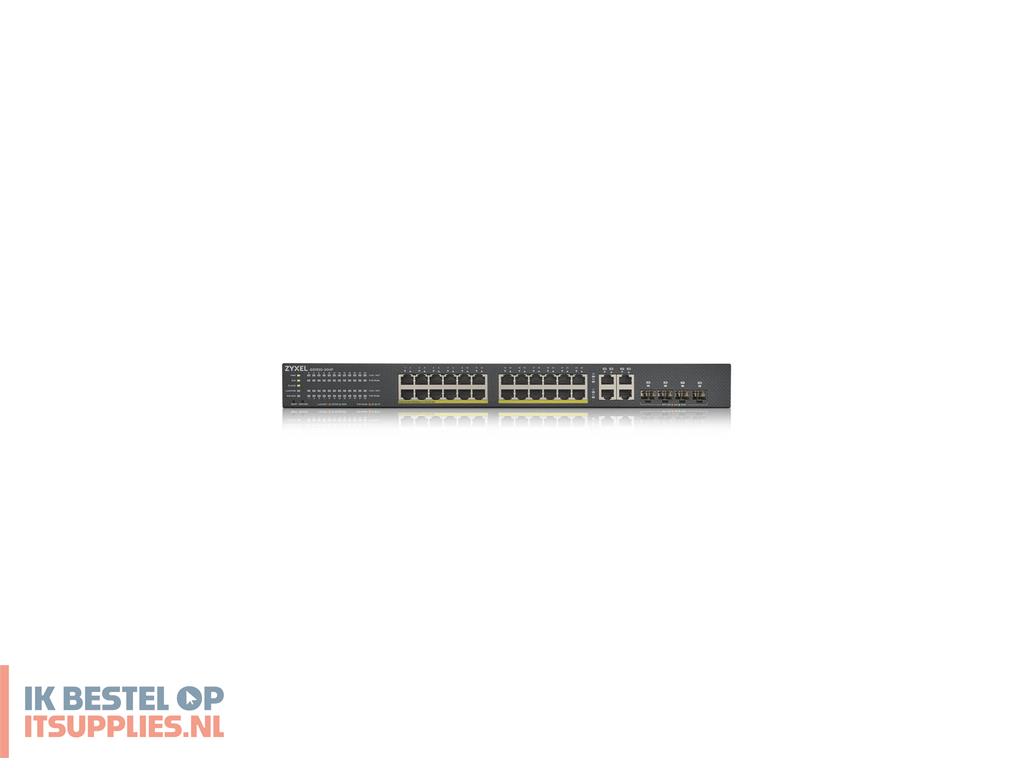 0541067-zyxel_gs1920-24hpv2_managed_gigabit_ethernet_101001000_power_over_ethernet_poe_zwart
