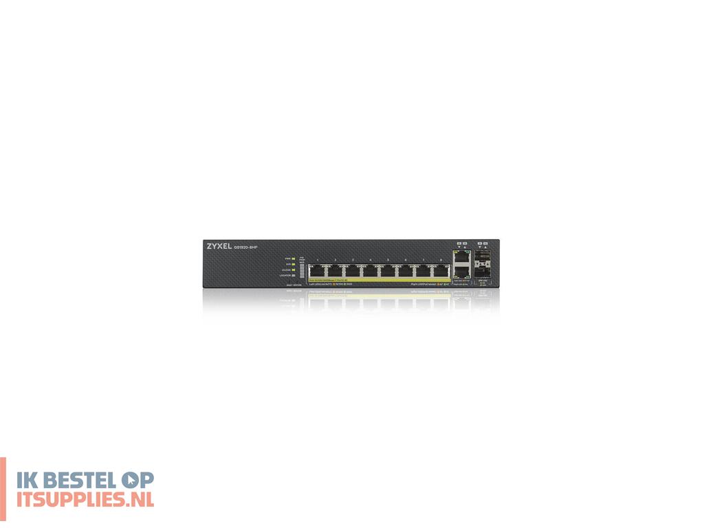 1726696-zyxel_gs1920-8hpv2_managed_gigabit_ethernet_101001000_power_over_ethernet_poe_zwart