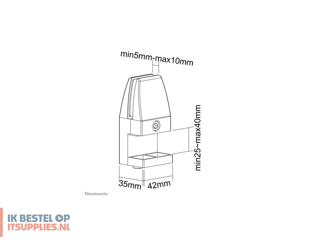 0105723-neomounts_ns-clmp40white_montagekit_wit_aluminium