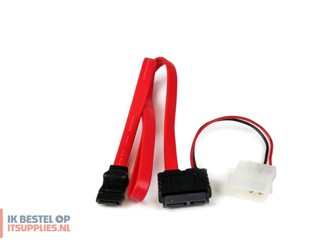 4516248-startechcom_slsataf20_sata-kabel_0-508_m_sata_13-pin_sata_7-pin_molex_4-pin_rood