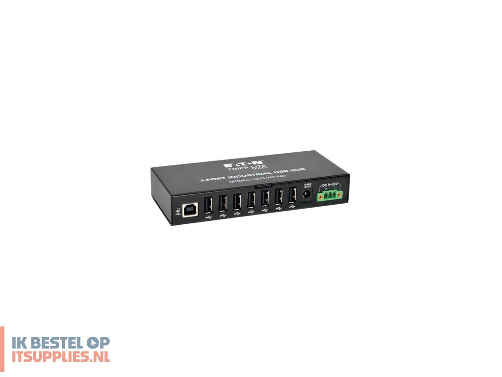 0040603-tripp_lite_u223-007-ind_interface_hub_480_mbits_zwart