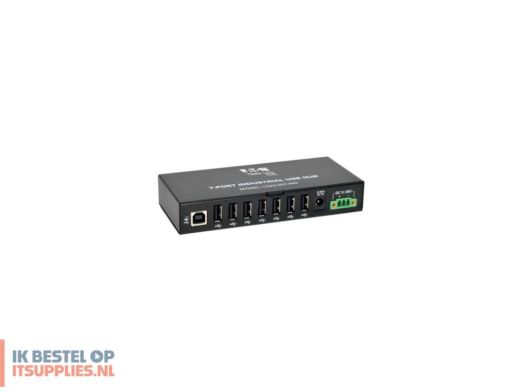 0048062-tripp_lite_u223-007-ind_interface_hub_480_mbits_zwart