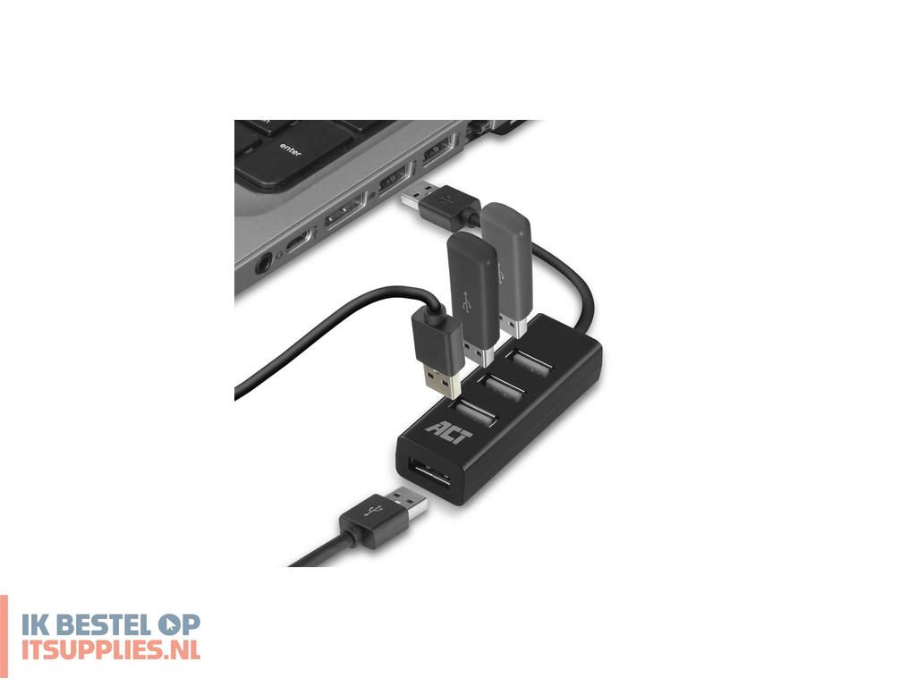 4625285-act_ac6205_interface_hub_usb_20_480_mbits_zwart