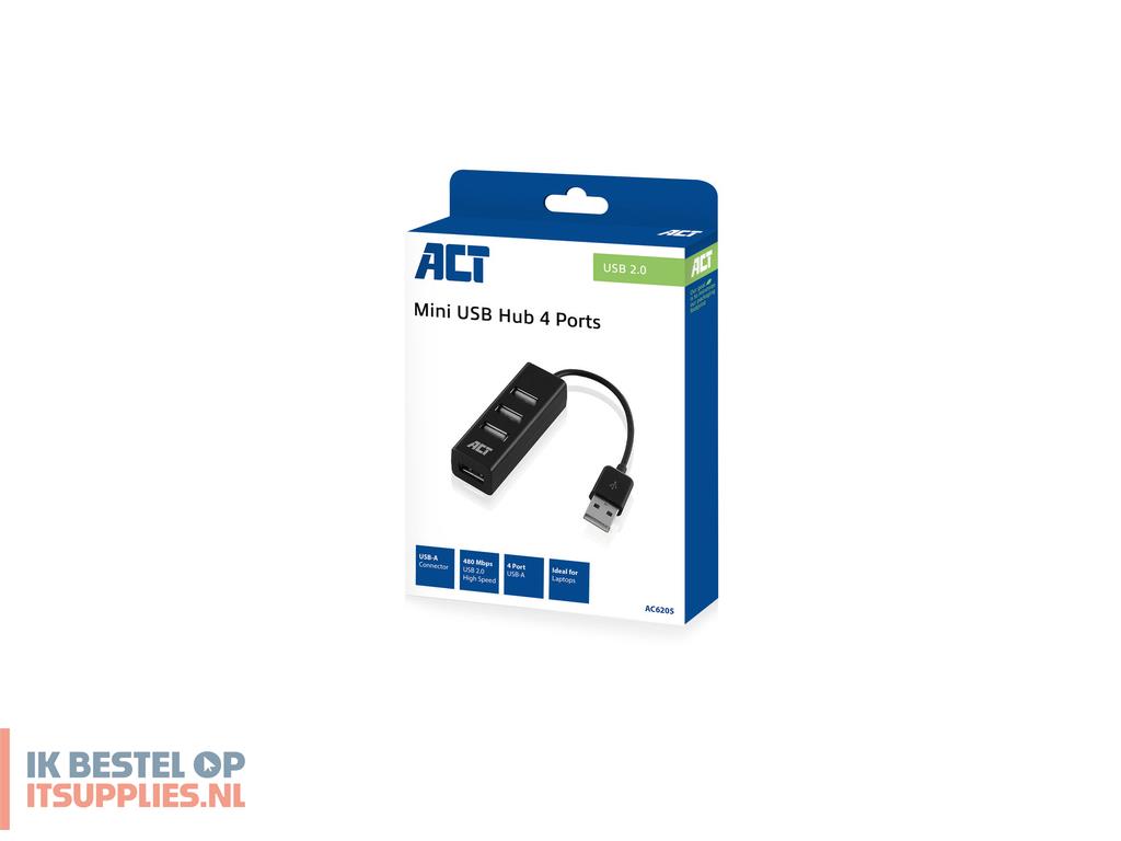 4630499-act_ac6205_interface_hub_usb_20_480_mbits_zwart