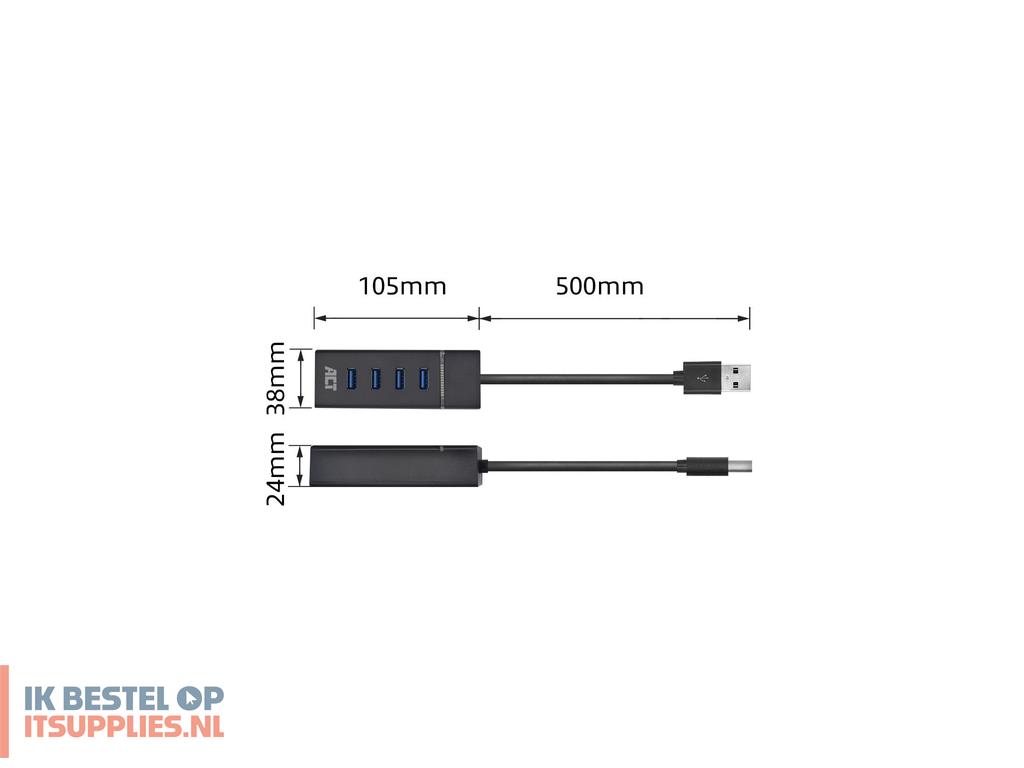 4525036-act_ac6300_interface_hub_usb_32_gen_1_31_gen_1_type-a_5000_mbits_zwart