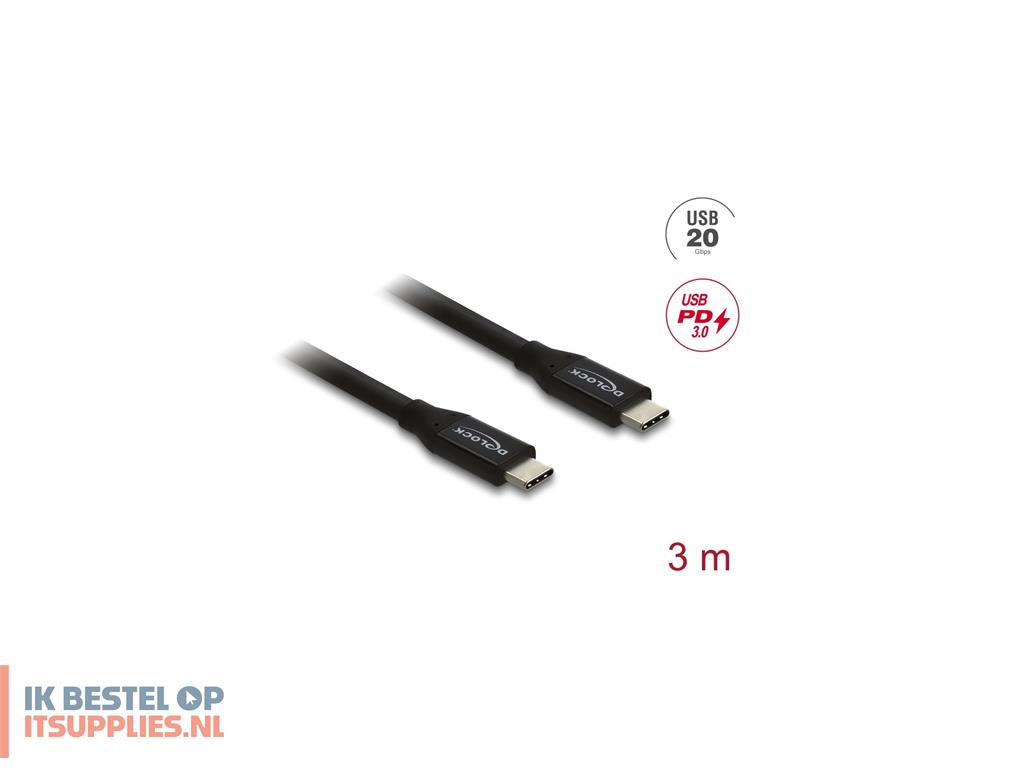 3318827-delock_81708_usb-kabel_usb4_gen_2x2_3_m_usb_c_20_gbits_60_w_zwart