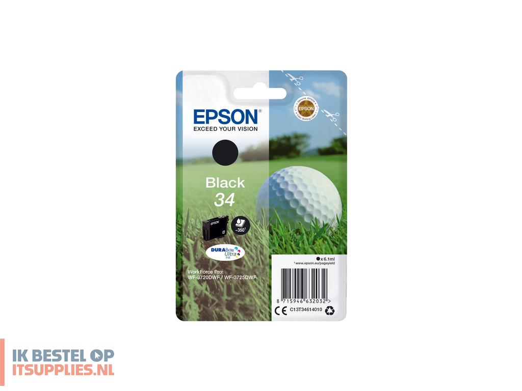 1509540-epson_golf_ball_c13t34614010_inktcartridge_1_stuks_origineel_normaal_rendement_zwart