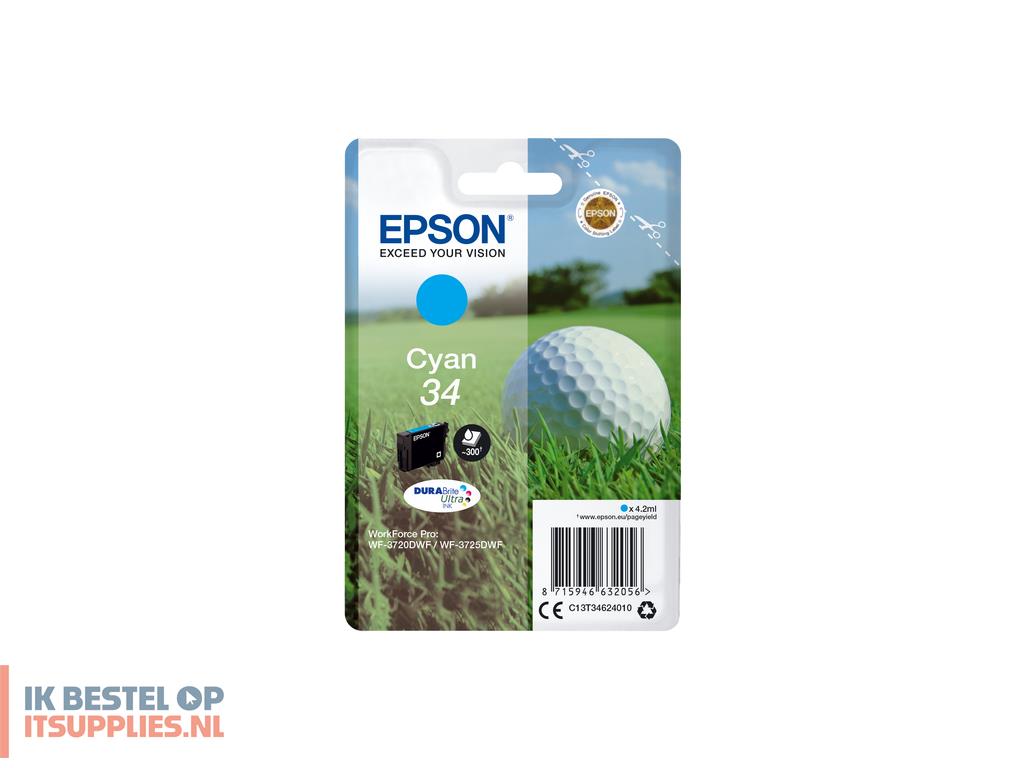 0303531-epson_golf_ball_c13t34624010_inktcartridge_1_stuks_origineel_normaal_rendement_cyaan