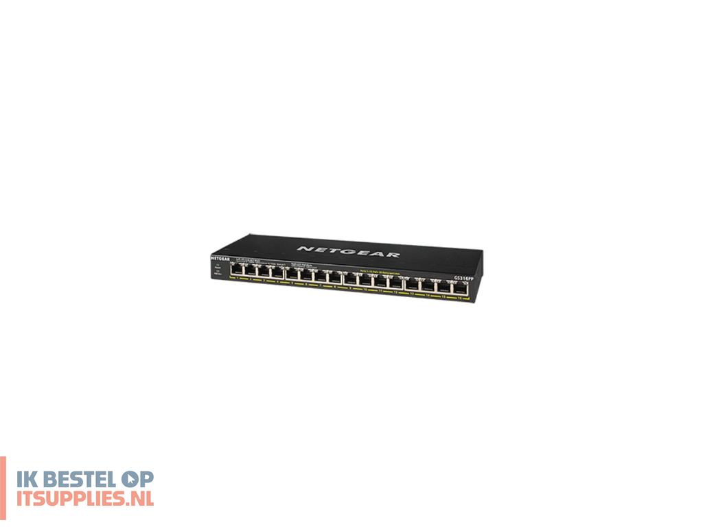 5132637-netgear_gs316pp_unmanaged_gigabit_ethernet_101001000_power_over_ethernet_poe_zwart