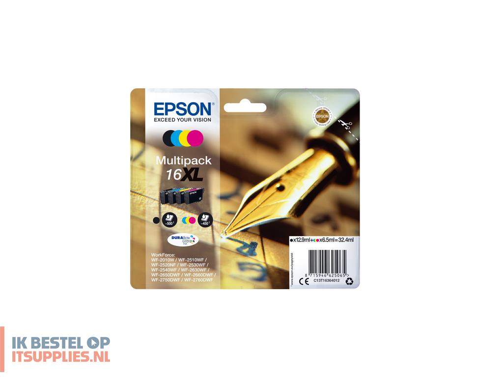 2011838-epson_pen_and_crossword_c13t16364022_inktcartridge_1_stuks_origineel_zwart-_cyaan-_magenta-_geel