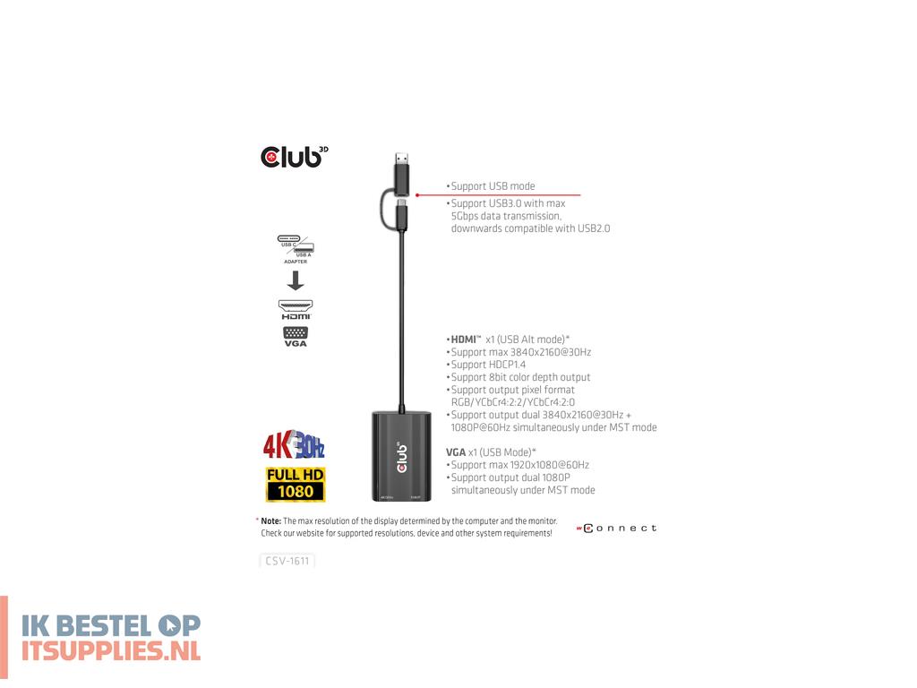 4813017-club3d_csv-1611_usb_grafische_adapter_3840_x_2160_pixels_zwart