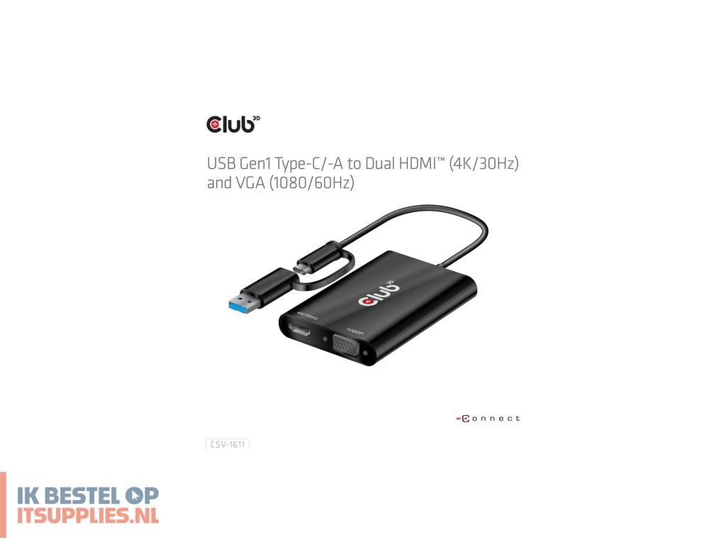 4814564-club3d_csv-1611_usb_grafische_adapter_3840_x_2160_pixels_zwart