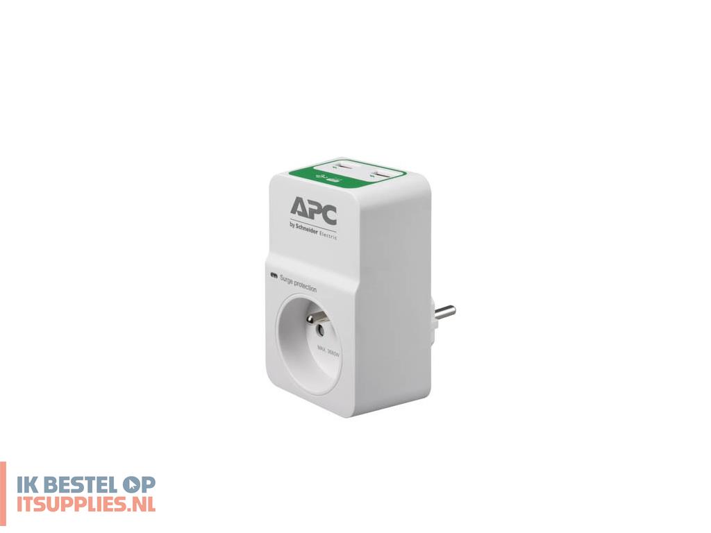 4644631-apc_pm1wu2-fr_overspanningsbeveiliging_wit_1_ac-uitgangen_230_v
