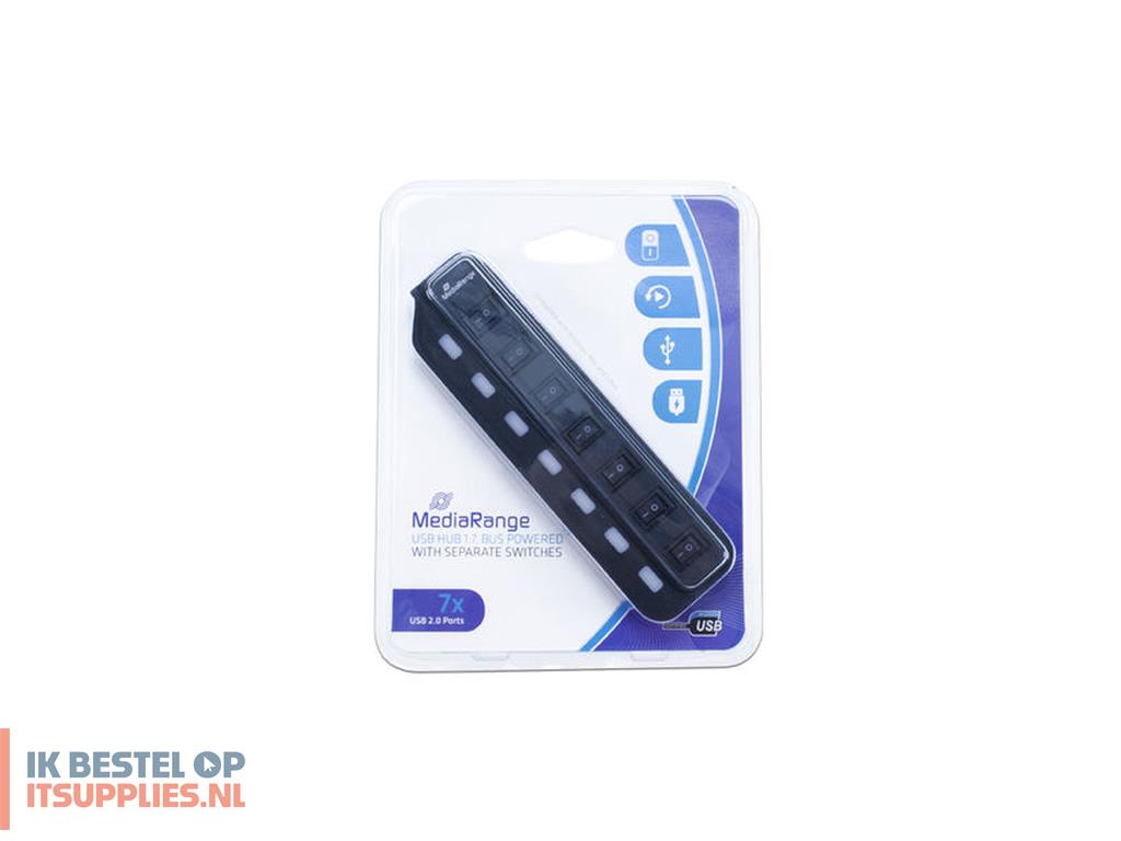 2534876-mediarange_mrcs504_interface_hub_480_mbits_zwart