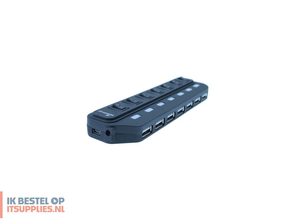 2541155-mediarange_mrcs504_interface_hub_480_mbits_zwart