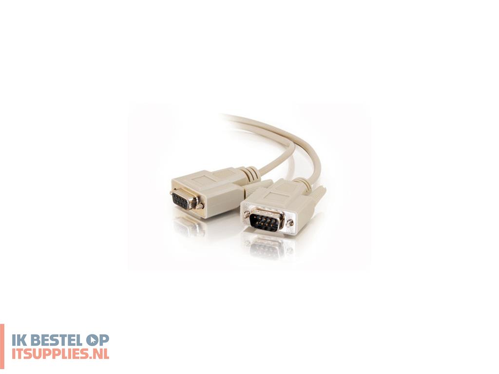3201492-c2g_1ft_db9_mf_extension_cable_-_beige_seriele_kabel_0-30_m