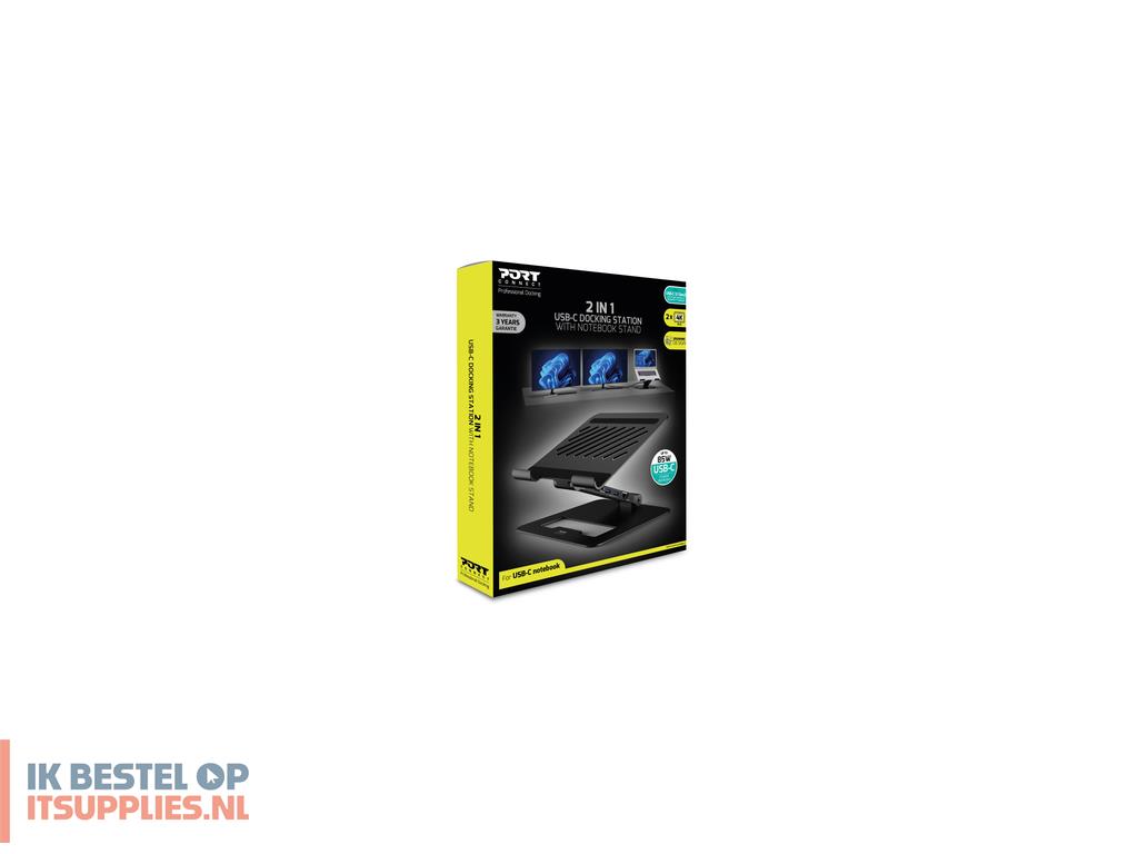 5551935-port_designs_901108dock-eu_laptopstandaard_zwart