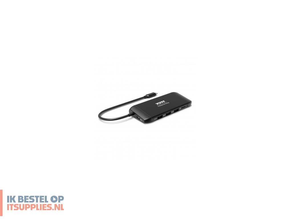 0214276-port_designs_901913_interface_hub_usb_20_type-c_5000_mbits_zwart