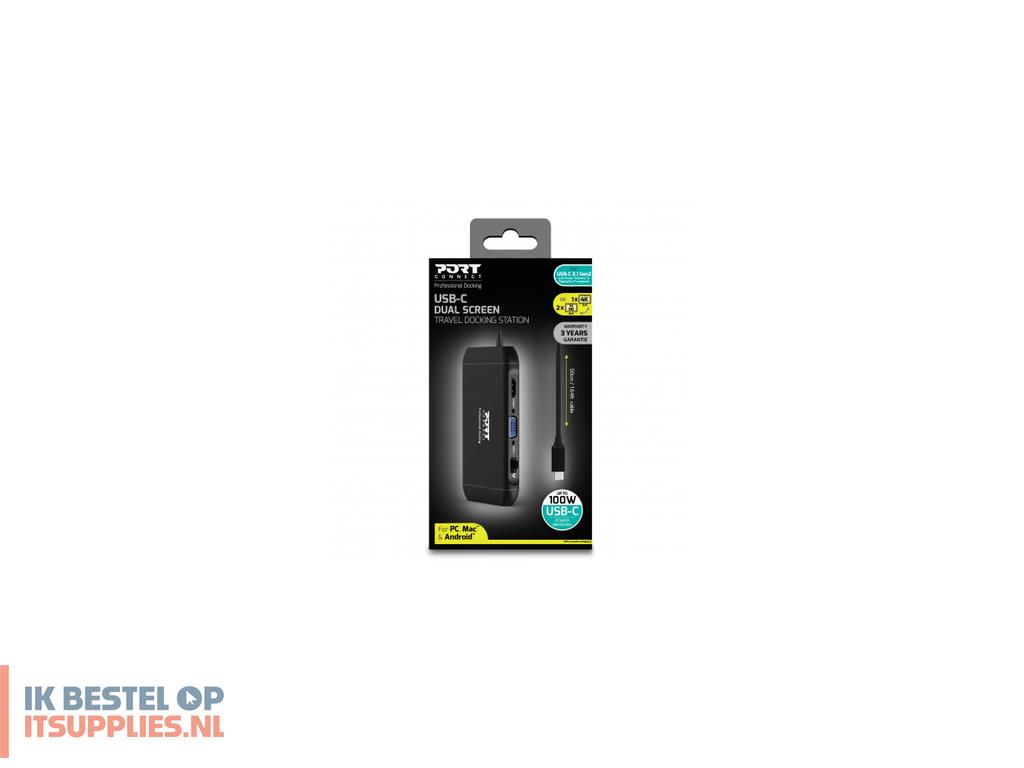 0237814-port_designs_901913_interface_hub_usb_20_type-c_5000_mbits_zwart