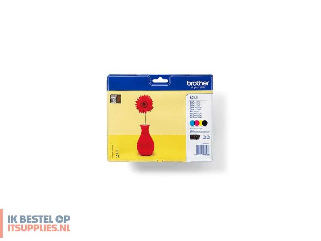 0101360-brother_lc121valbpdr_inktcartridge_4_stuks_origineel_zwart-_cyaan-_magenta-_geel