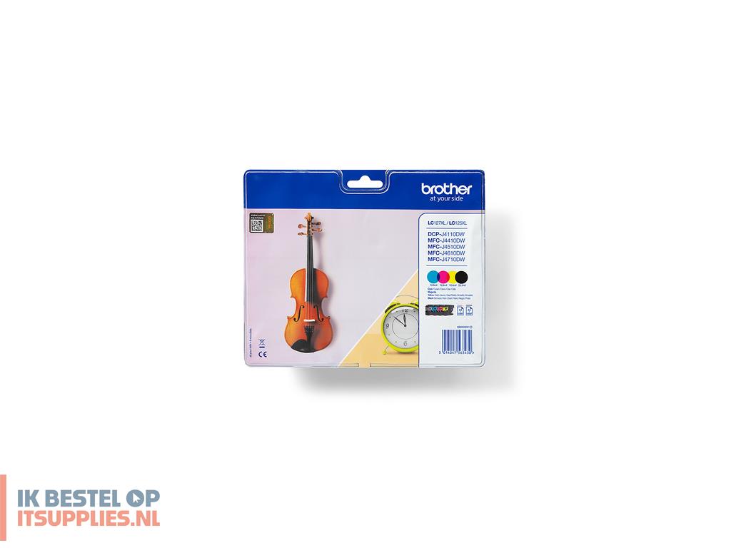 3134897-refurbished_brother_lc-127xlvalbpdr_inktcartridge_4_stuks_origineel_zwart-_cyaan-_magenta-_geel