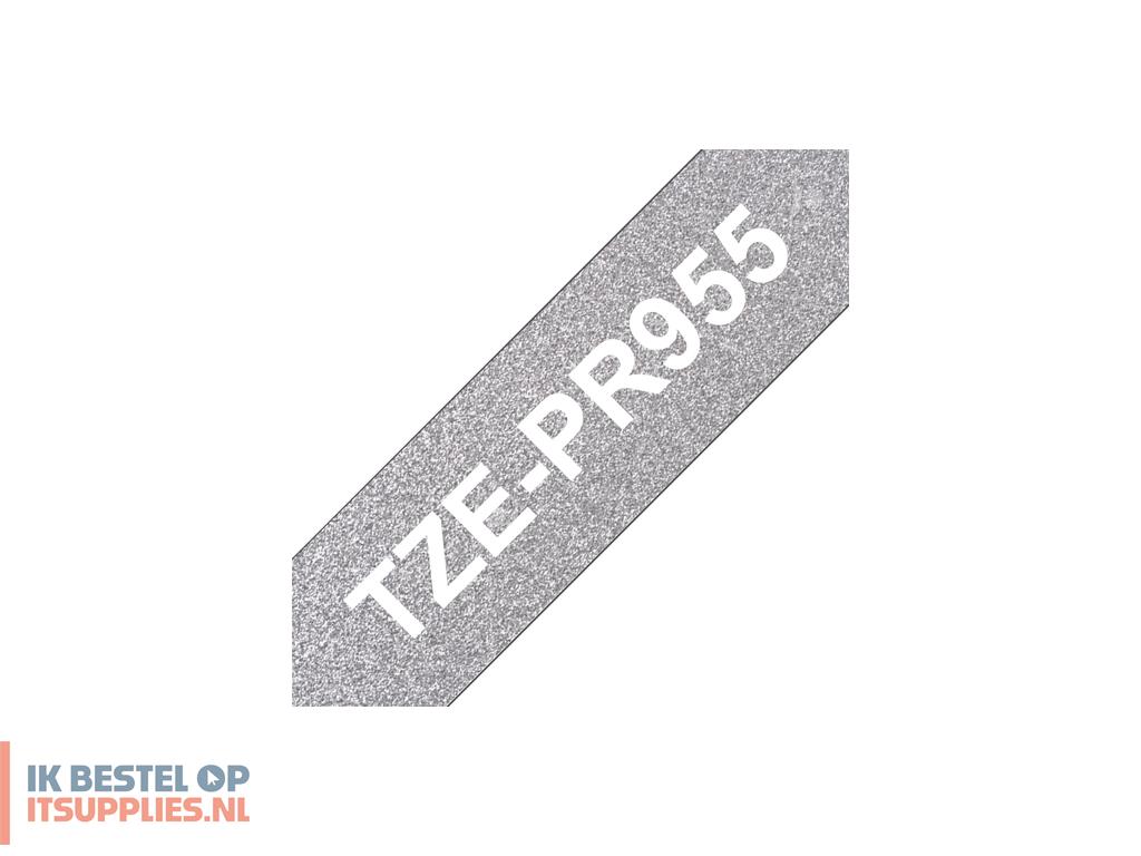 1555270-brother_tze-pr955_labelprinter-tape_wit_op_zilver