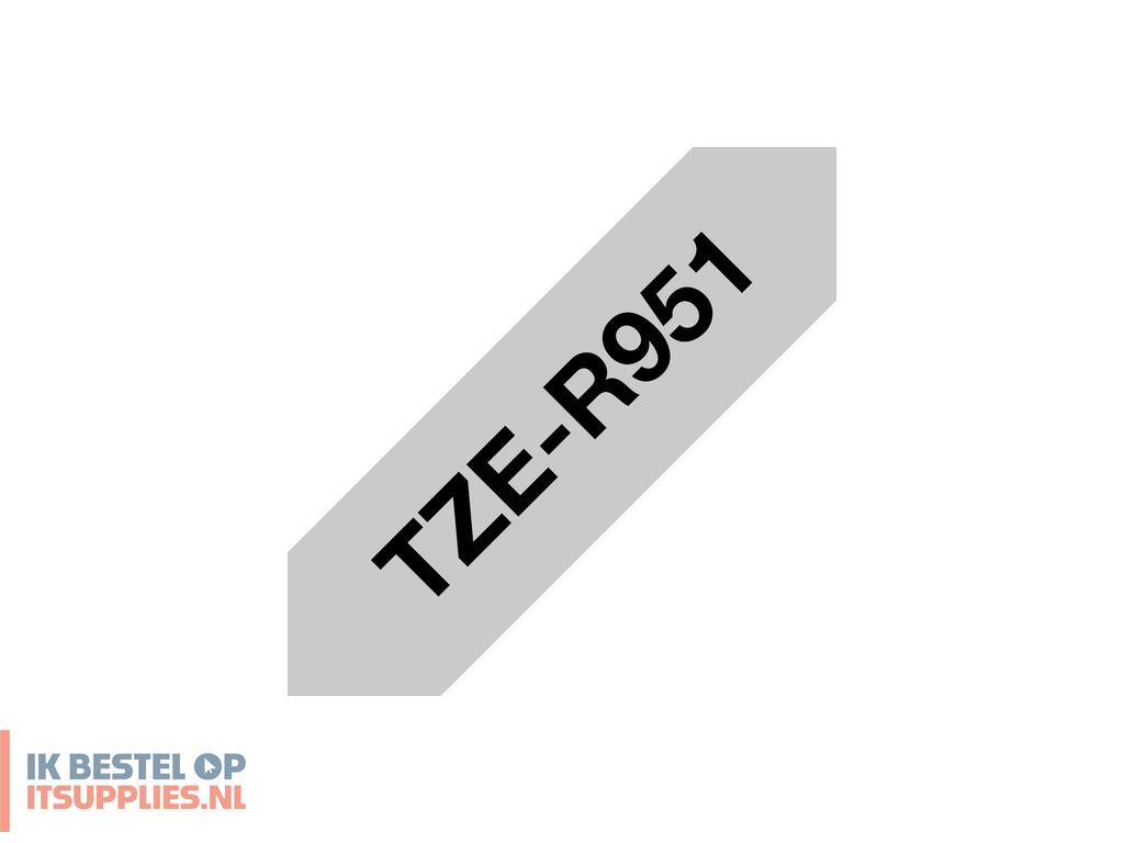 3242820-brother_tze-r951_labelprinter-tape_zwart_op_zilver