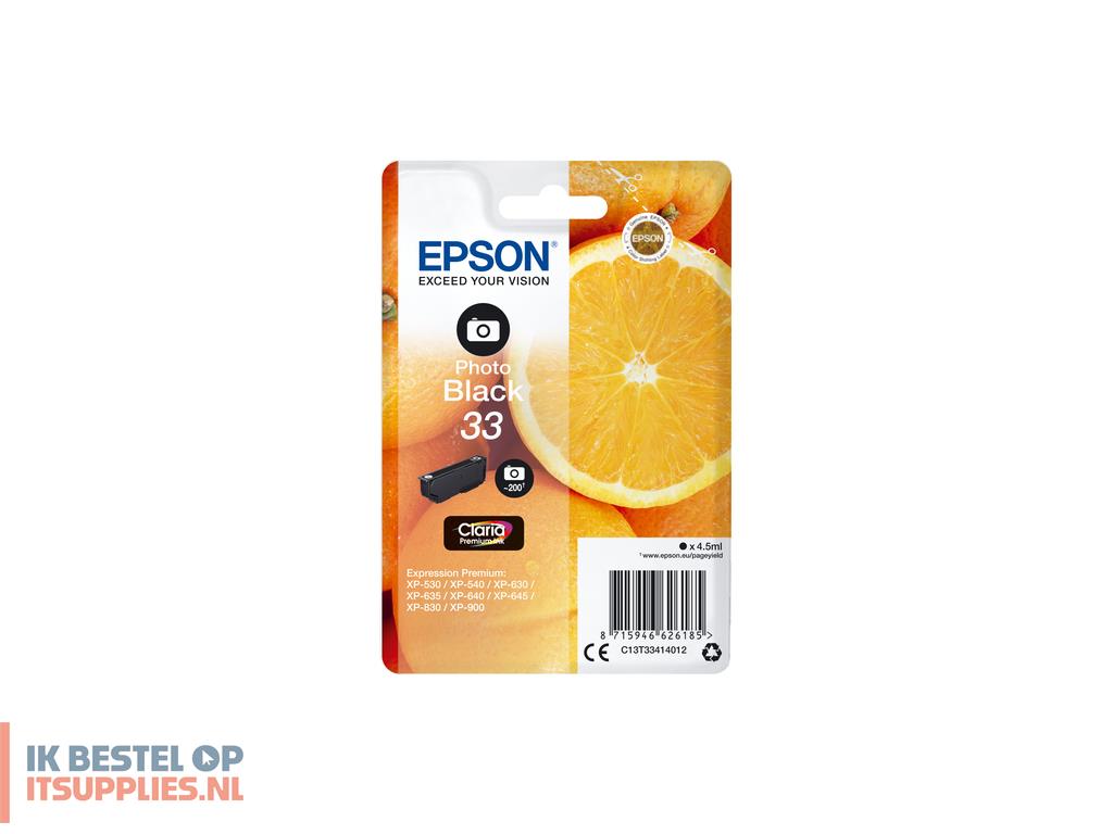 1050938-epson_oranges_c13t33414022_inktcartridge_1_stuks_origineel_foto_zwart