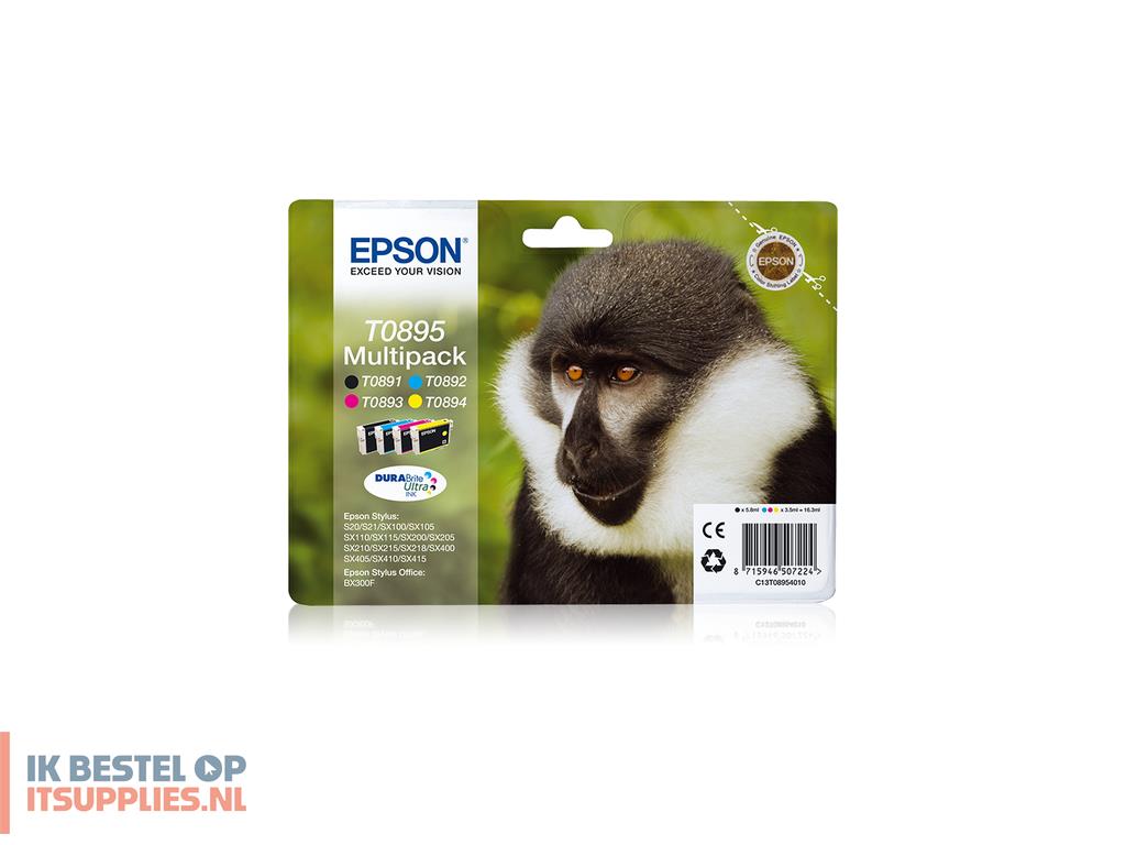 1535623-epson_monkey_t0895_inktcartridge_1_stuks_origineel_zwart-_cyaan-_magenta-_geel