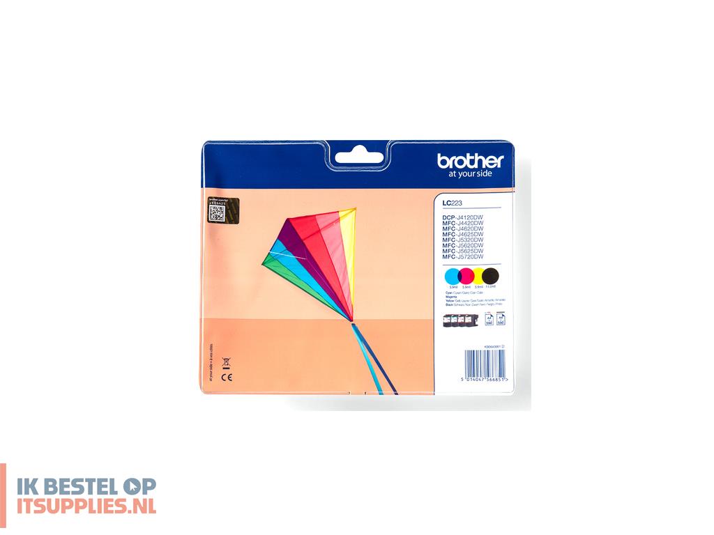 0209081-brother_lc-223valbp_inktcartridge_4_stuks_origineel_zwart-_cyaan-_magenta-_geel