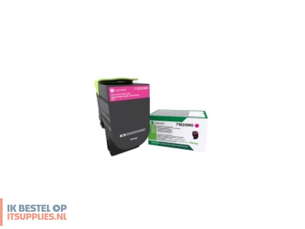 1733318-lexmark_71b20m0_tonercartridge_1_stuks_origineel_magenta