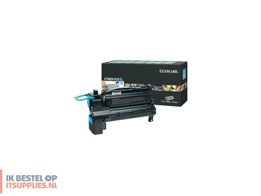 0109143-lexmark_c792x1cg_tonercartridge_1_stuks_origineel_cyaan