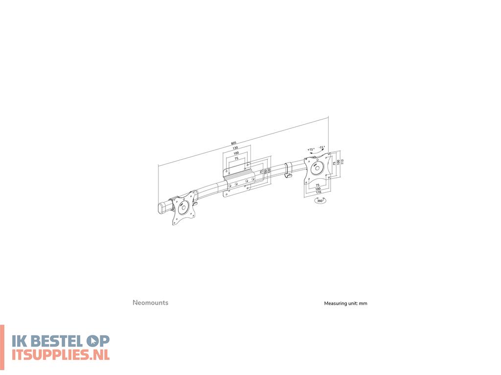 1554446-neomounts_fpma-cb100black_flat_panel_bureau_steun_68-6_cm_27_muur_zwart