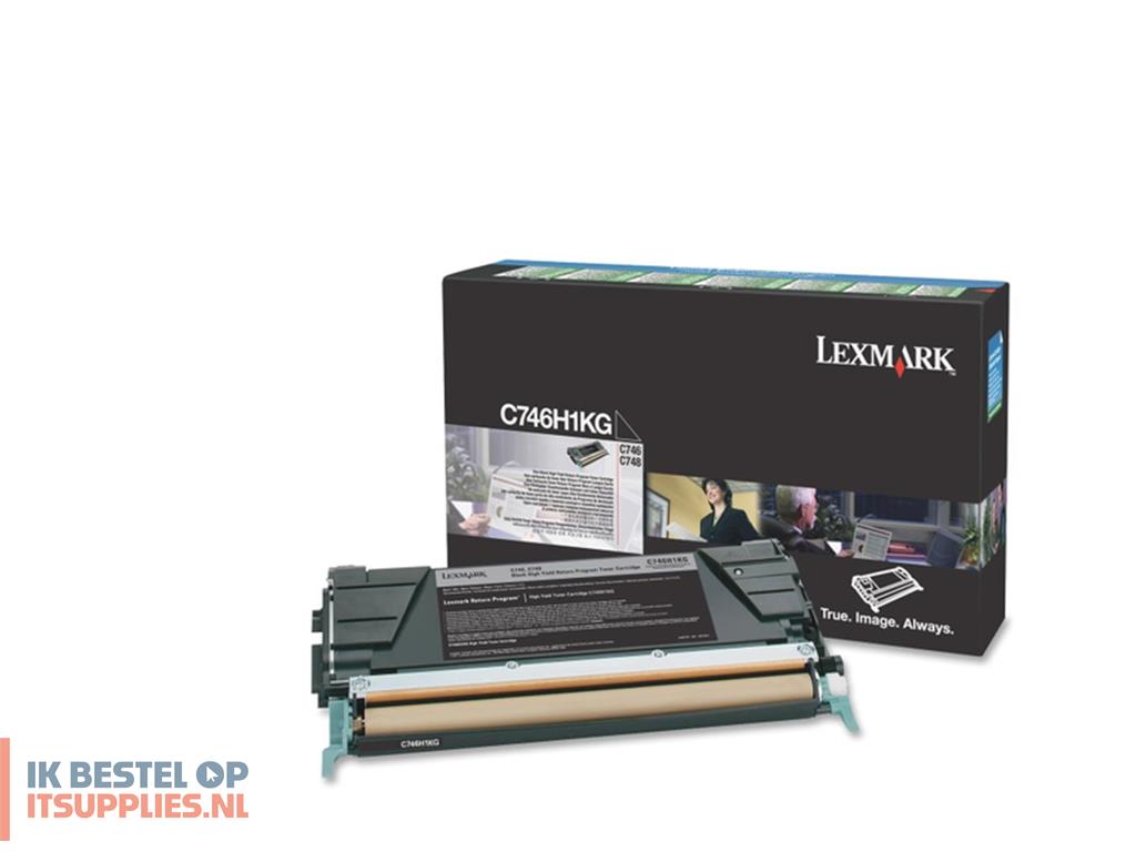2136372-lexmark_c746h1kg_tonercartridge_1_stuks_origineel_zwart