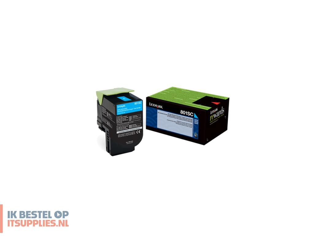 4624658-lexmark_802sc_tonercartridge_1_stuks_origineel_cyaan