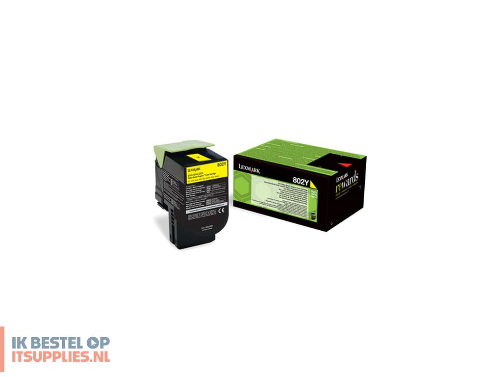 0640836-lexmark_802y_tonercartridge_1_stuks_origineel_geel
