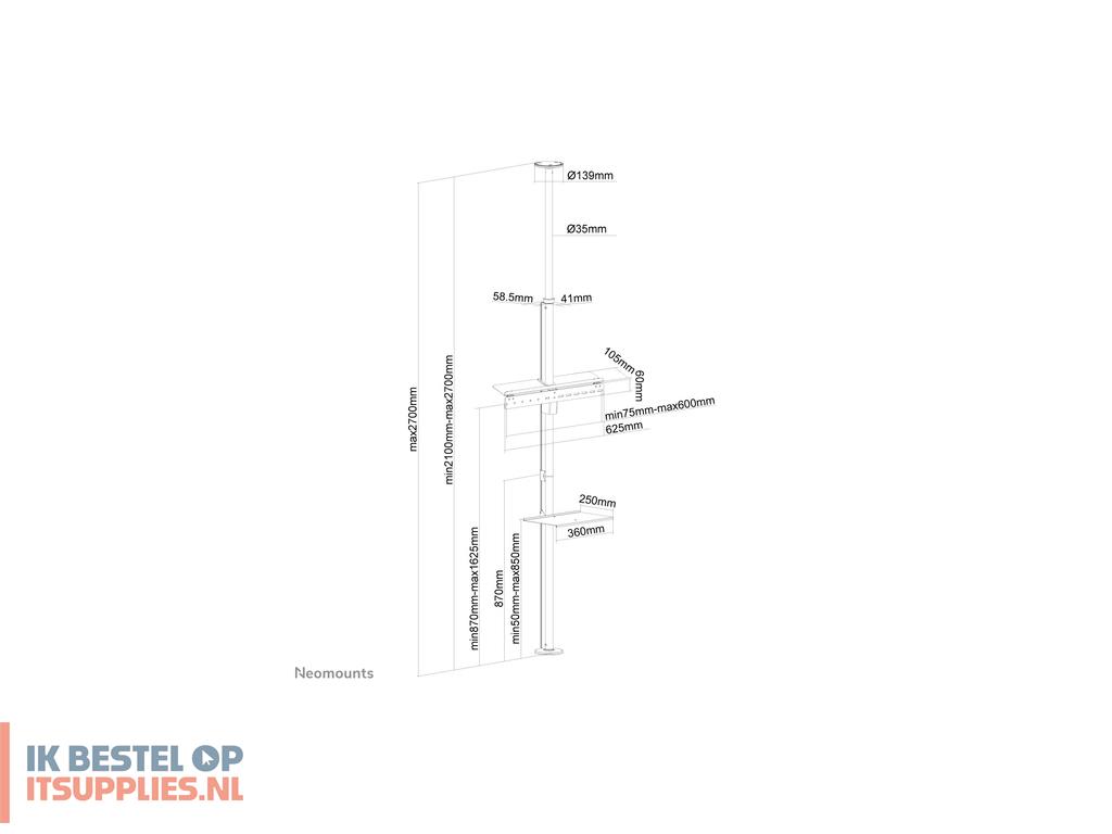 1953419-neomounts_fpma-cf200silver_bevestiging_voor_signage-beeldschermen_177-8_cm_70_zilver