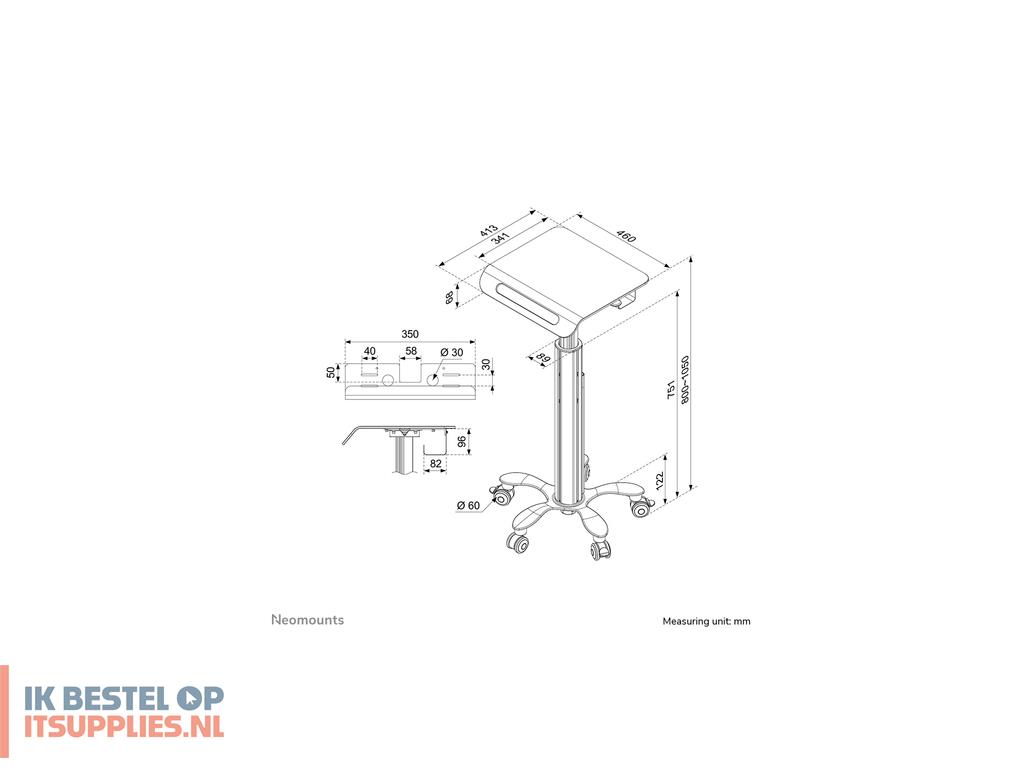 1549515-neomounts_med-m050_multimediawagen_-steun_wit_laptop_multimediawagentje