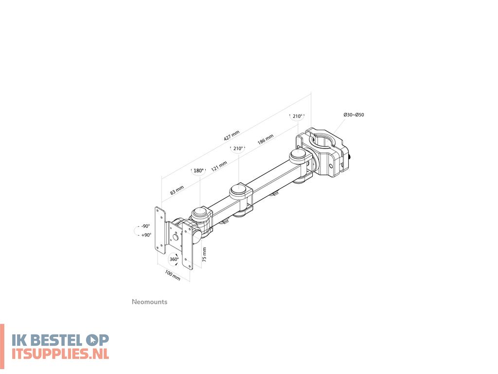 1526711-neomounts_fpma-wp300black_flat_panel_bureau_steun_76-2_cm_30_paal_zwart