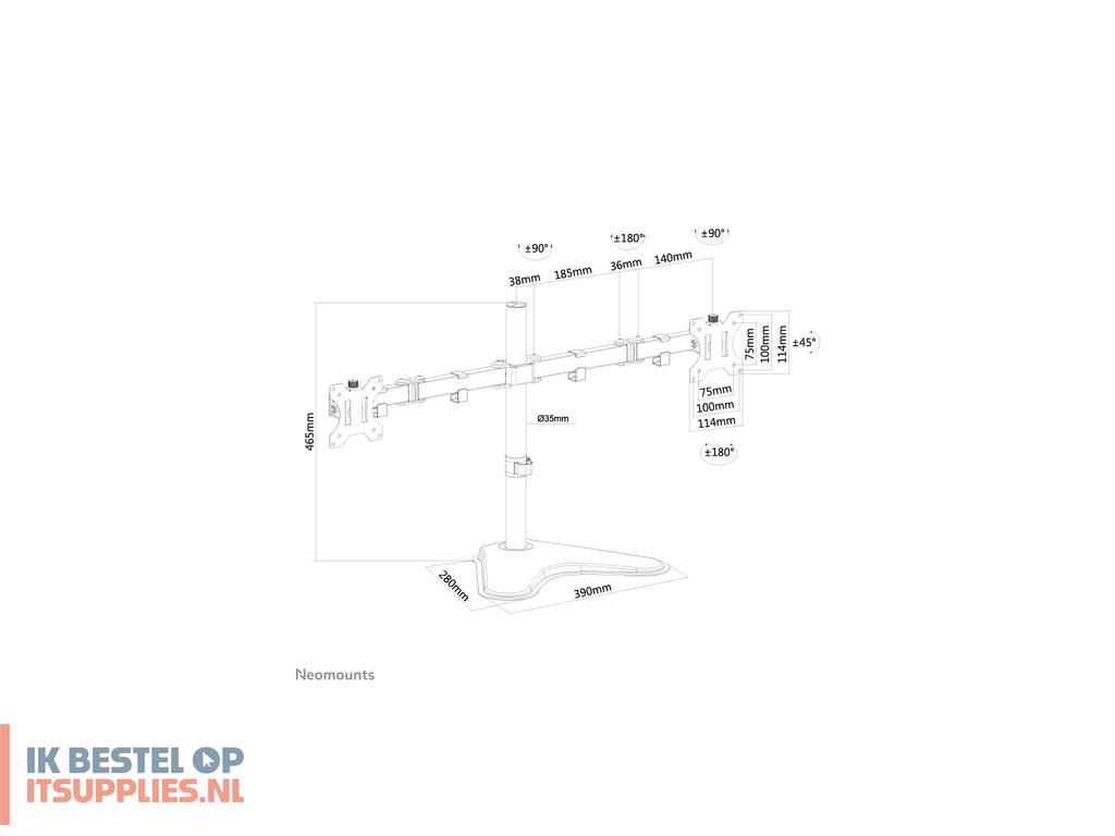 1015201-neomounts_fpma-d550ddblack_flat_panel_bureau_steun_81-3_cm_32_zwart