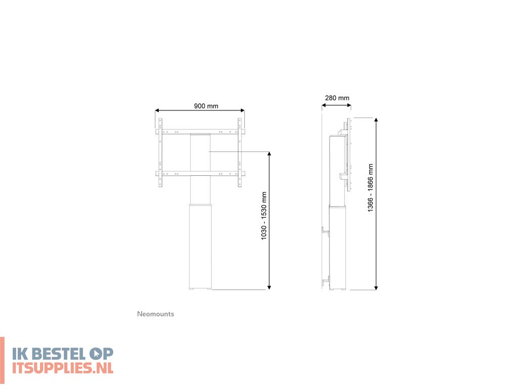 3539780-neomounts_plasma-w2250silver_tv-bevestiging_2-54_m_100_zilver