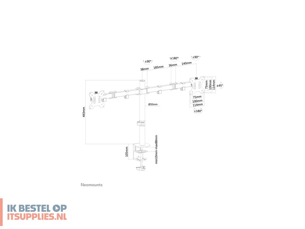0404022-neomounts_fpma-d550dblack_flat_panel_bureau_steun_81-3_cm_32_zwart