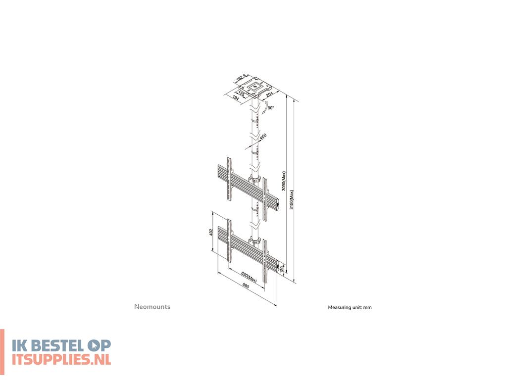 1626227-neomounts_nmpro-c12_bevestiging_voor_signage-beeldschermen_165-1_cm_65_zwart