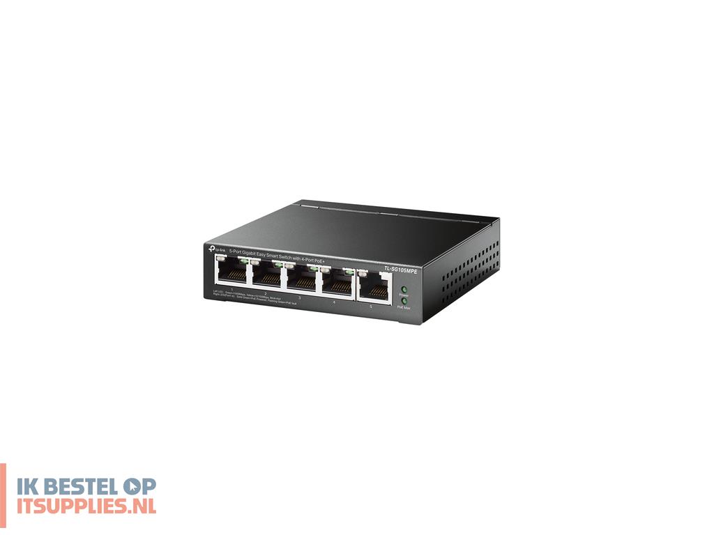 4508876-tp-link_tl-sg105mpe_netwerk-switch_l2_gigabit_ethernet_101001000_power_over_ethernet_poe_zwart