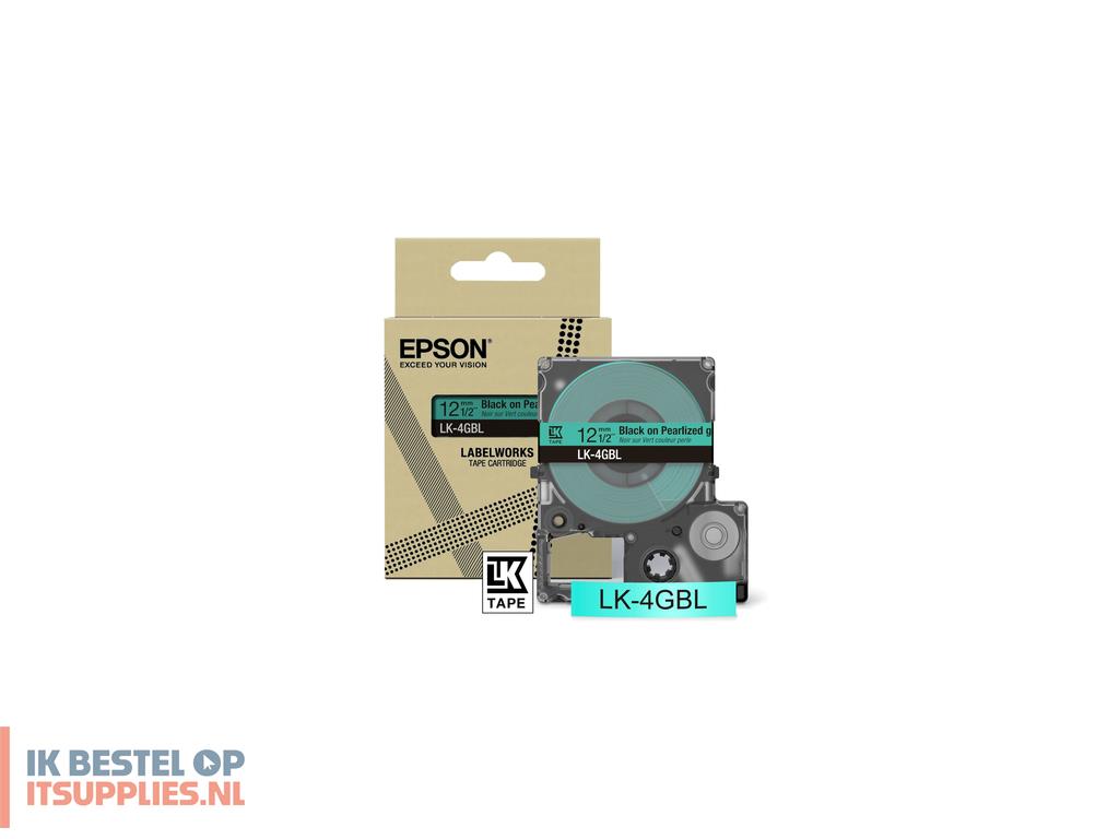 0127194-epson_lk-4gbl_labelprinter-tape_zwart_op_groen