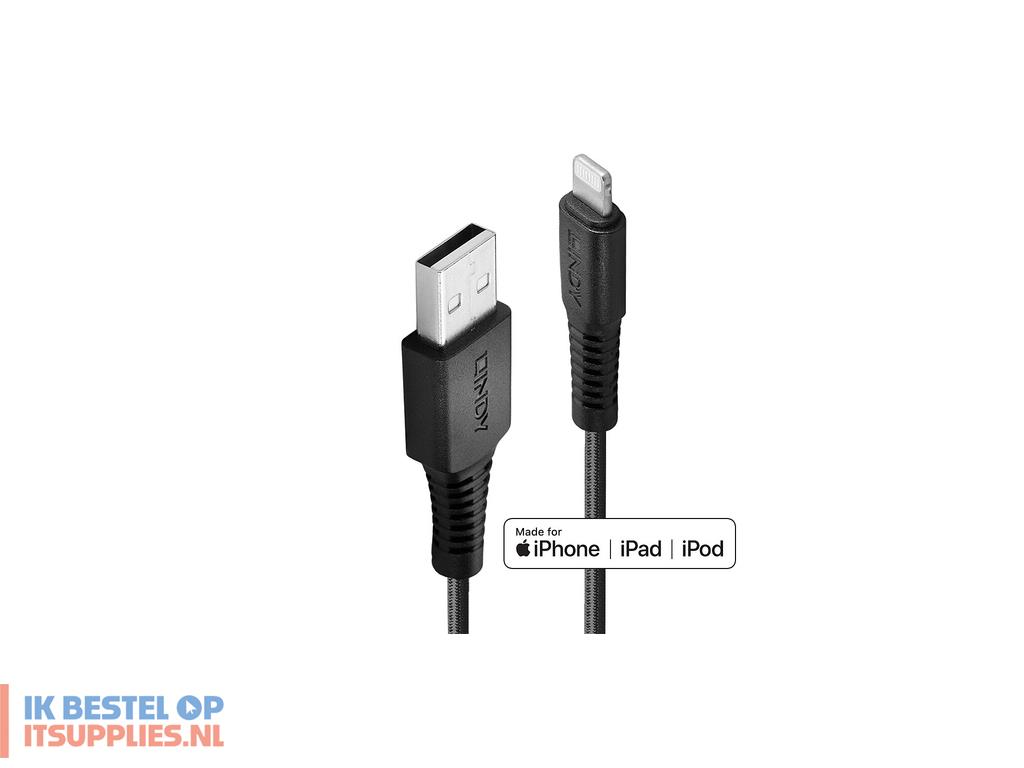 1617103-lindy_31290_lightning-kabel_0-5_m_zwart