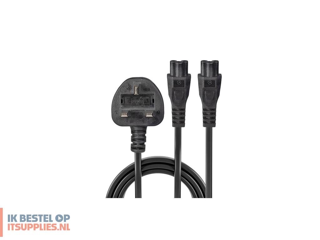 1704876-lindy_30428_electriciteitssnoer_zwart_2-5_m_netstekker_type_g_2_x_c5_stekker