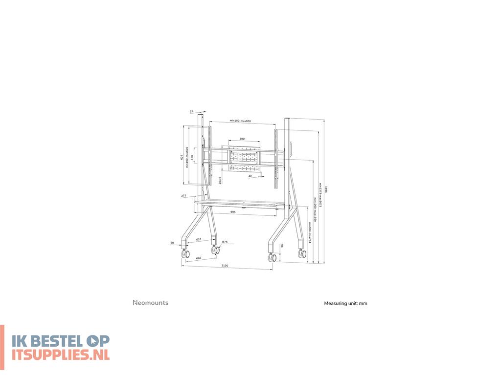 3611711-neomounts_fl50-525bl1_multimediawagen_-steun_zwart_vlakke_paneel_multimediatrolley